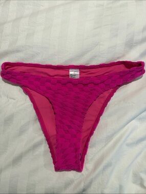Good American Textured Hot Pink Bikini Bottom
